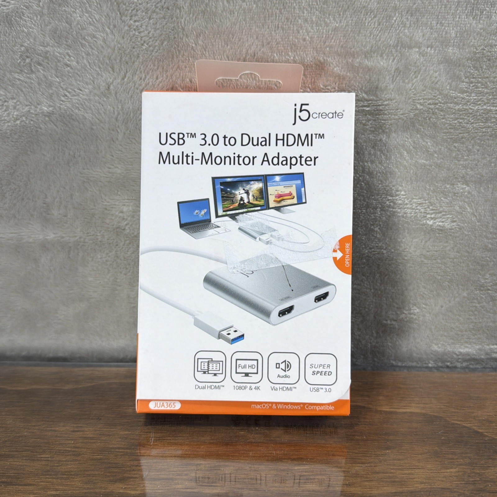 J5 CREATE USB 3.0  to Dual HDMI Multi-Monitor Adapter JUA365 **NEW**