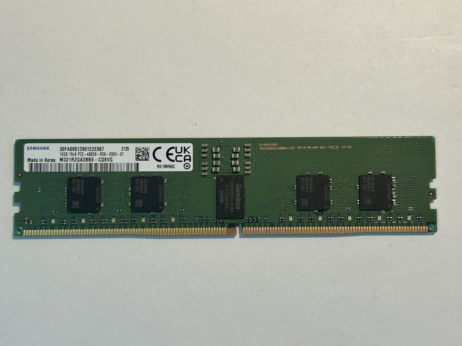 M321R2GA3BB0-CQK SAMSUNG 16GB (1X16GB) 1RX8 PC5-4800B RDIMM MEMORY