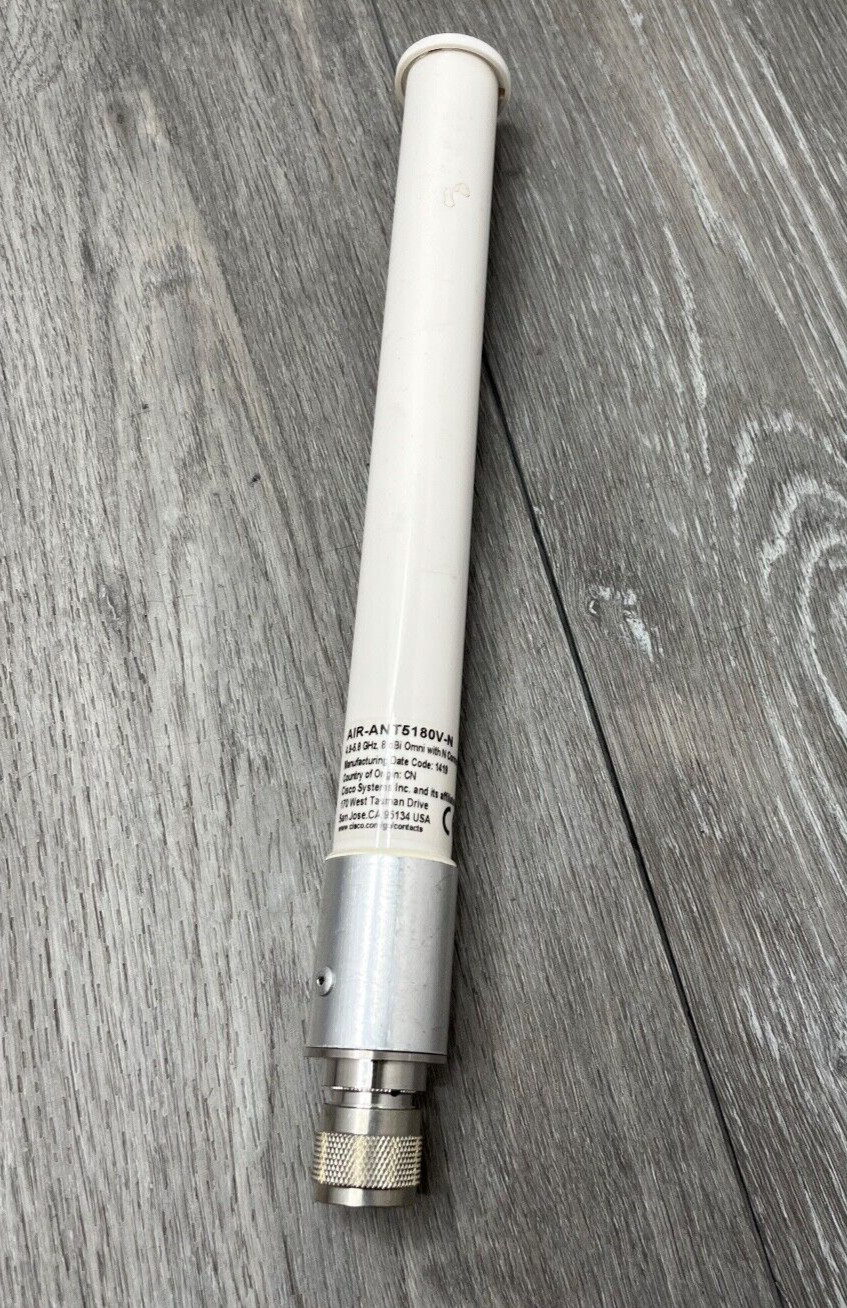 Cisco Aironet AIR-ANT5180V-N, 4.9-5.8 GHz 8 dBi Omnidirectional Antenna