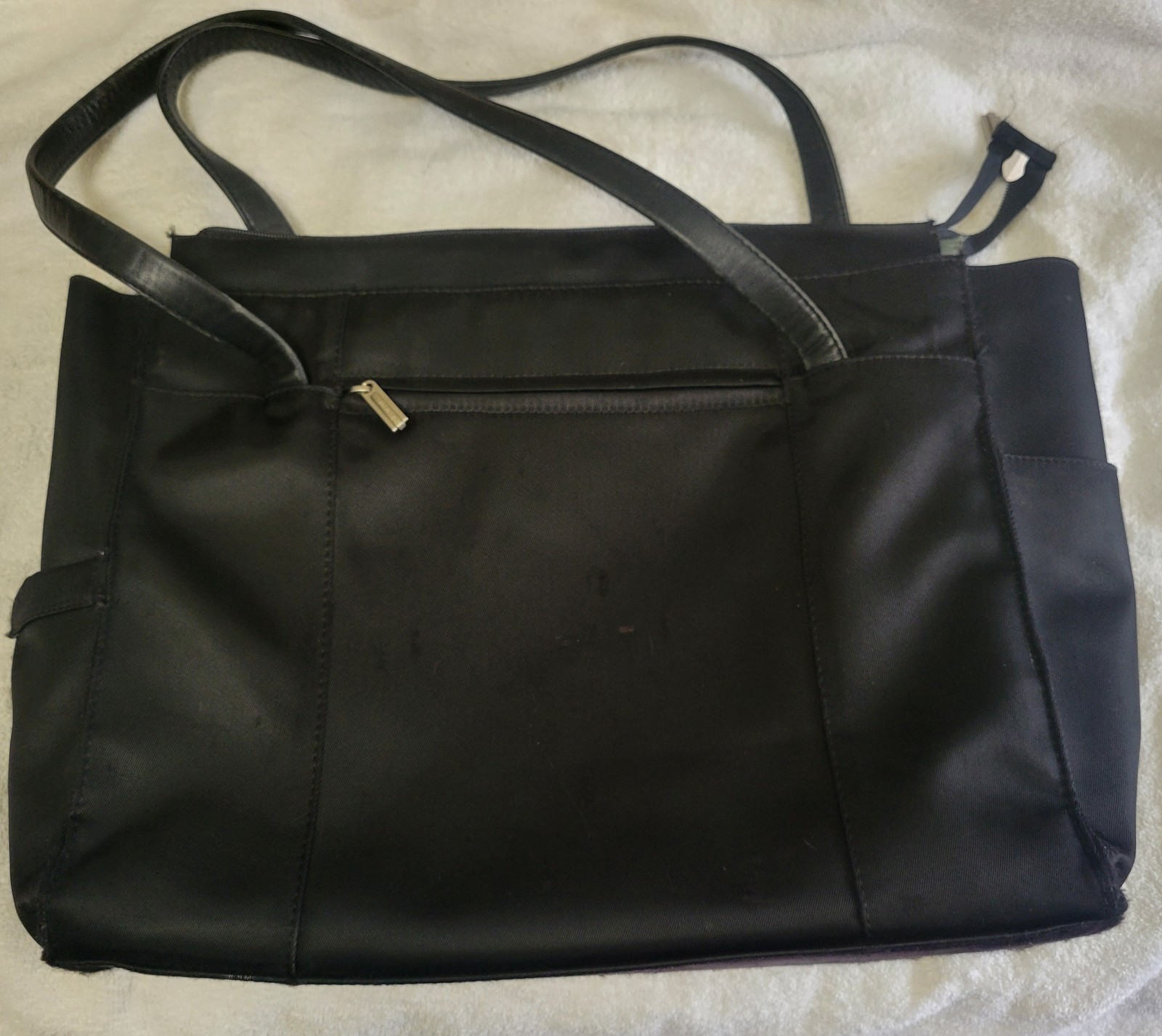 Samsonite Black Laptop Tote Bag Nylon Work Travel Bag Zip Top