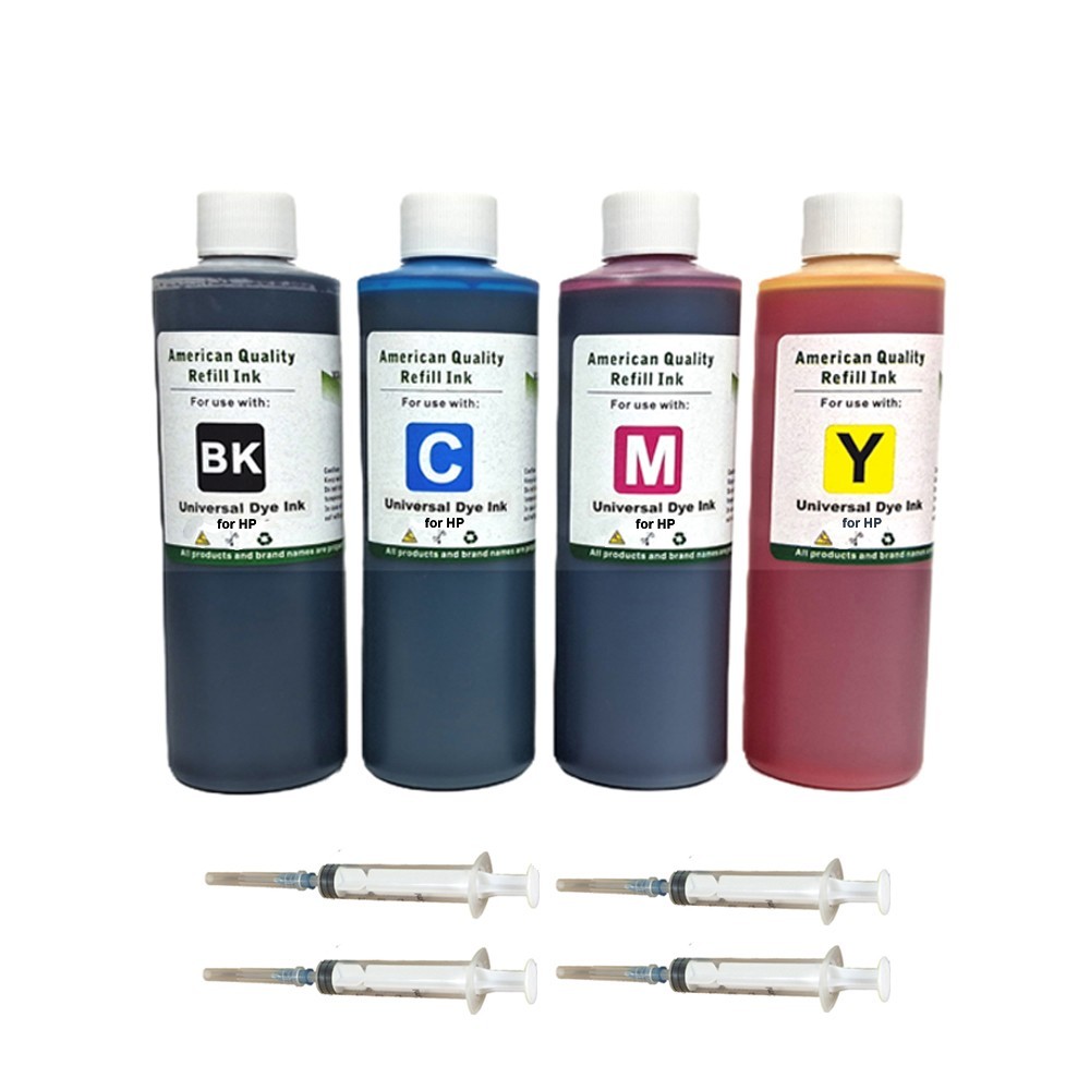 4x250ml Ink Refill kit BKCMY For HP 65 67 68 65XL 67XL 68XL-Premium Ink Bottles