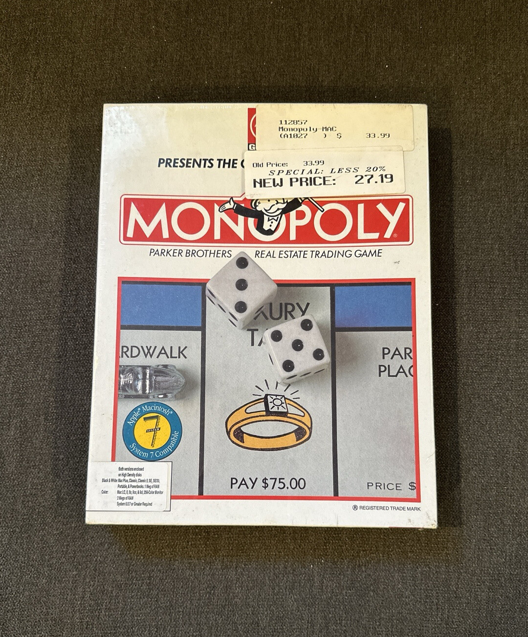 1989 Virgin Leisure Genius MONOPOLY Parker Brothers Computer PC Big Box NEW