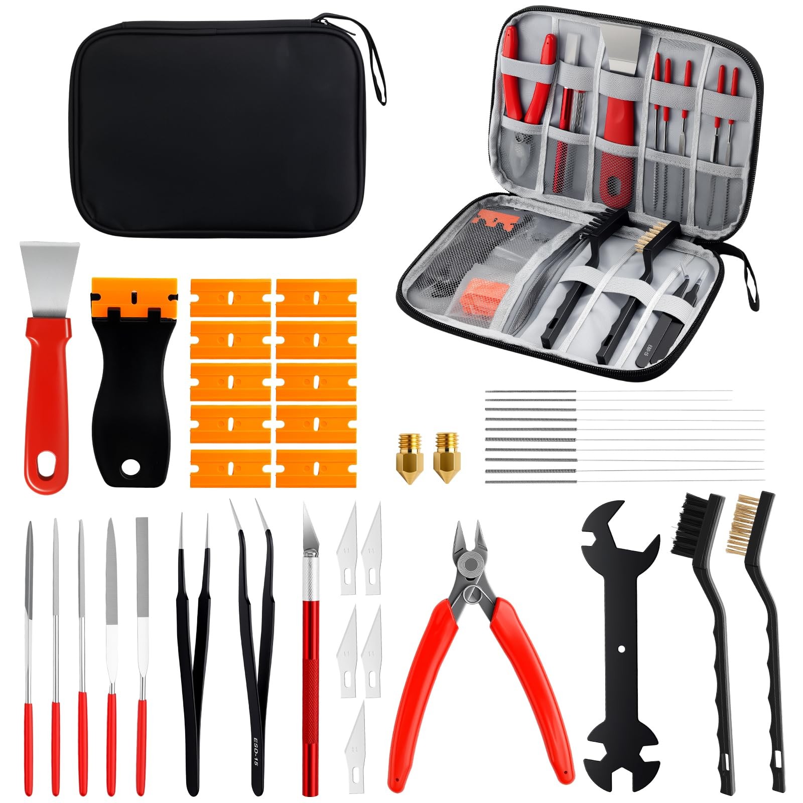 KAMTOP 46-Piece 3D Printer Tool Kit, All-in-One Printing Accessories