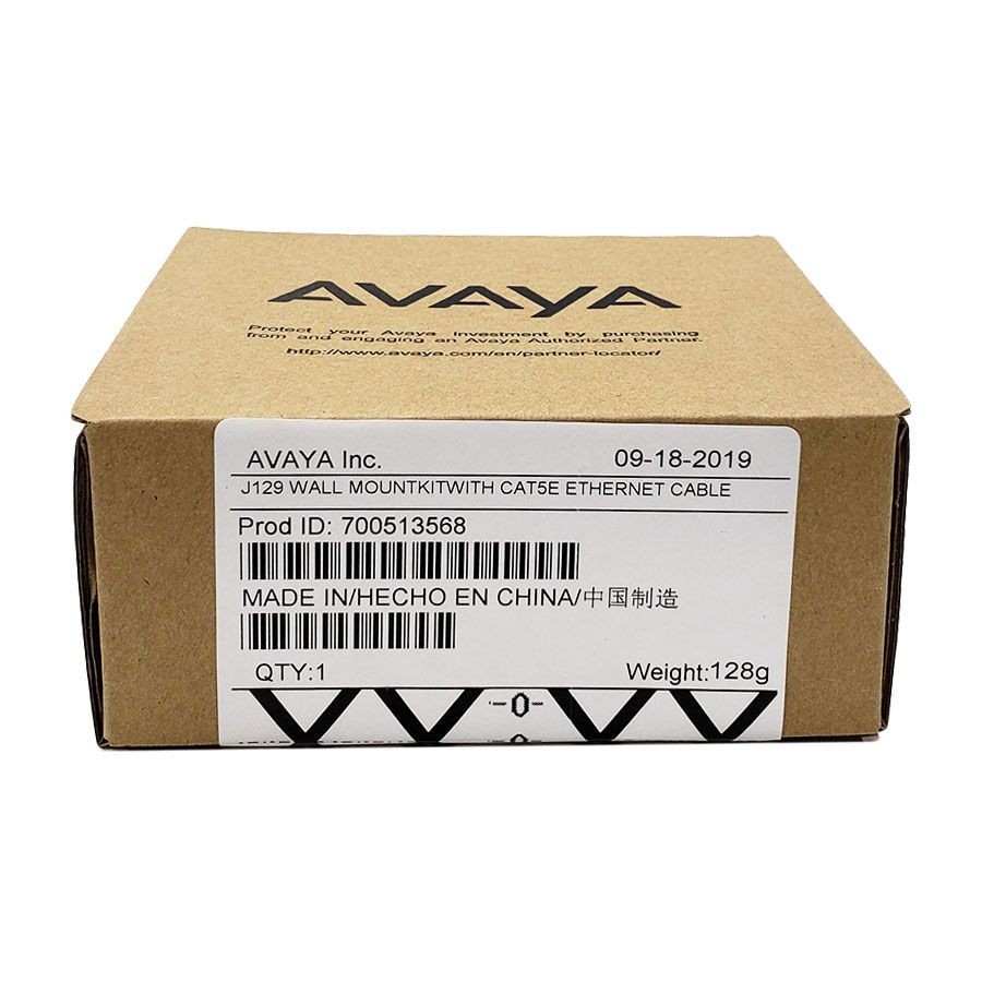 Avaya J129 IP Phone Wall Mount Kit w/ Cat5e Ethernet (RJ-45) 700513568