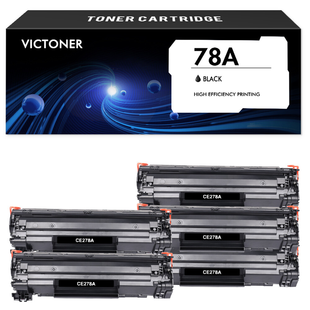 5x Black CE278A Laser Toner for HP 78A LaserJet Pro P1560 P1566 P1600dn P1606