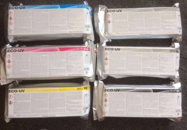 Genuine ROLAND Ink Versa LEJ-640 540 LEC-300 330 LEF-12 / ECO UV3 Cartridges