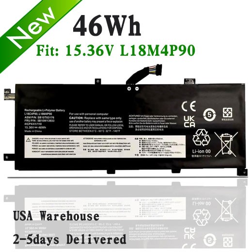 New L18C4P90 L18D4P90 L18M4P90 Battery for Lenovo ThinkPad L13 Yoga 02DL030