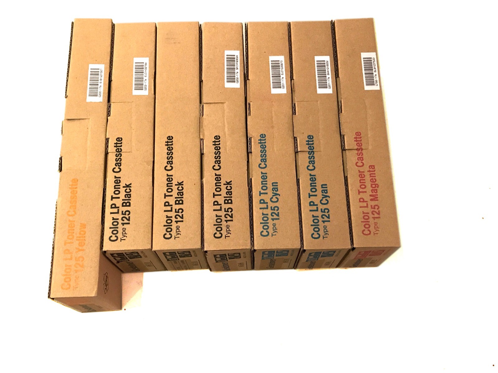 Genuine Ricoh Color LP Toner 3 Black, 1 Magenta, 2 Cyan,1 Yellow Gestetner