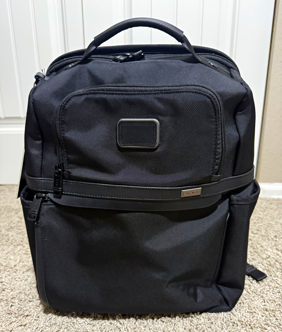 TUMI Alpha 3 Black Ballistic Nylon Laptop Backpack Water Resistant 2603177D3