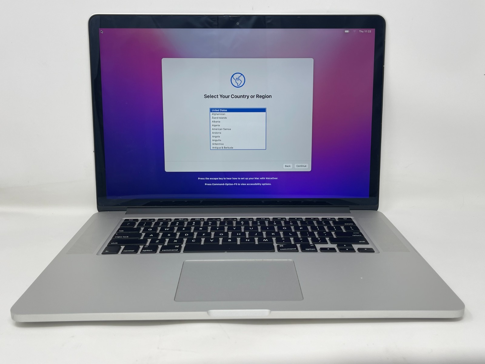 Apple Macbook Pro 15' 2015 Monterey A1398 Intel Core i7 2.5 GHz 16GB 500GB HDD