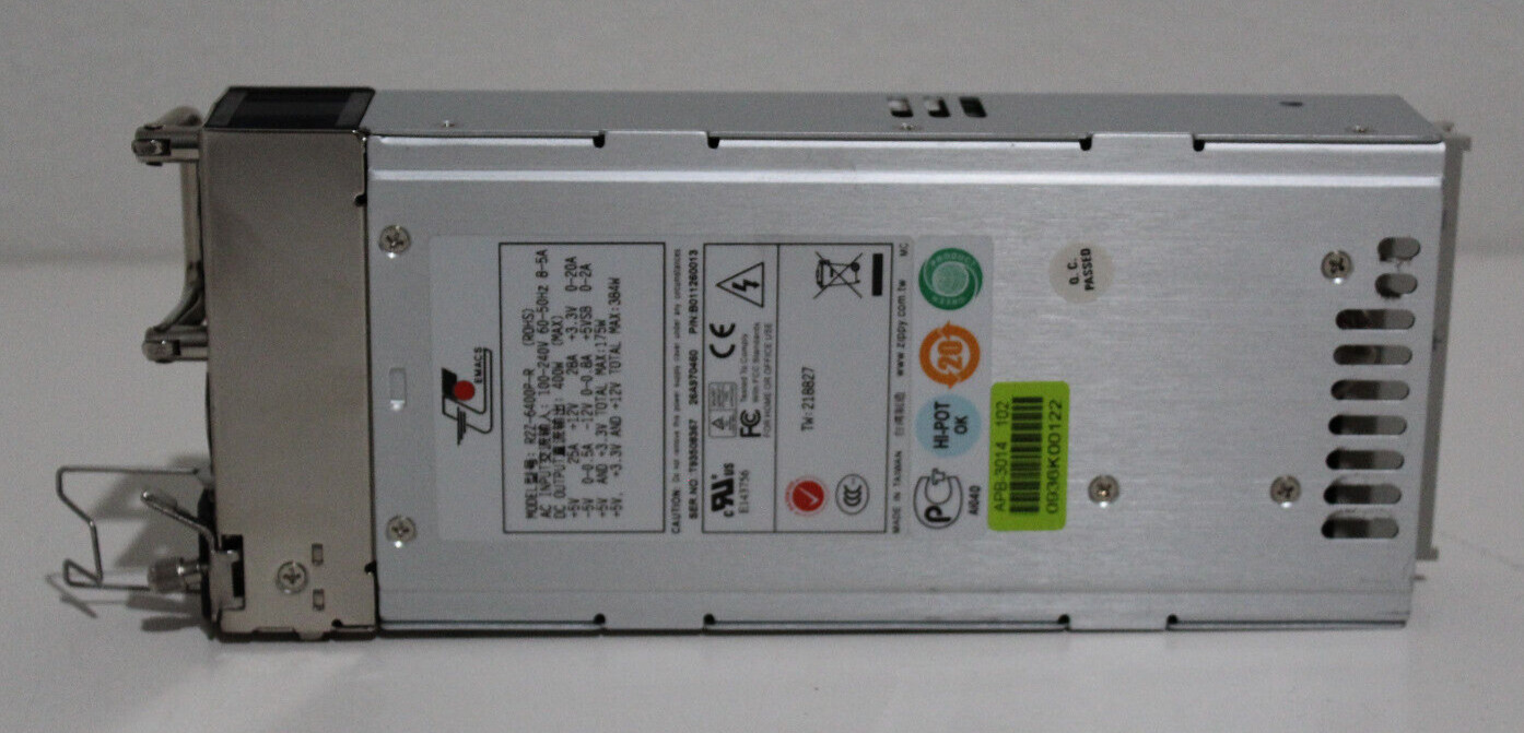 Emacs R2Z-6400P-R Total Max Output: 384W Power Supplies B011260013