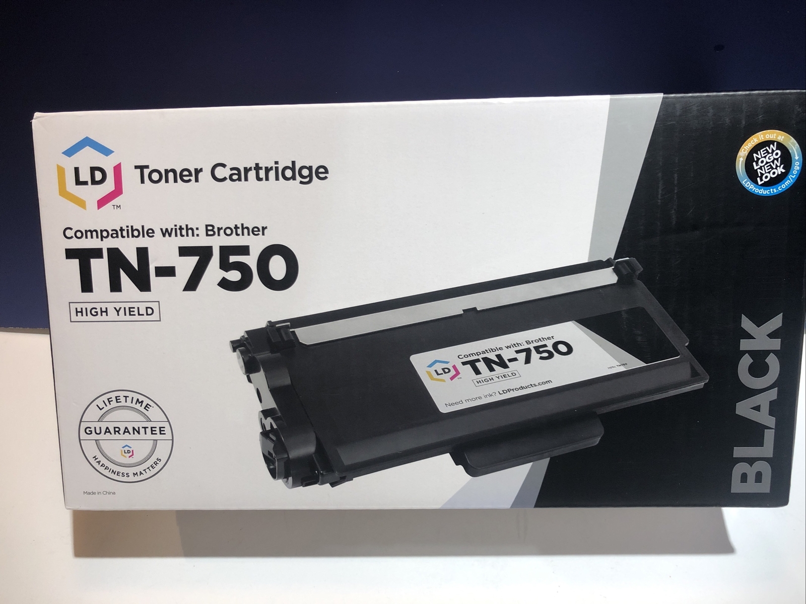 LD TN-750 High Yield Toner Cartridge New Sealed Compatible with Brother TN-750