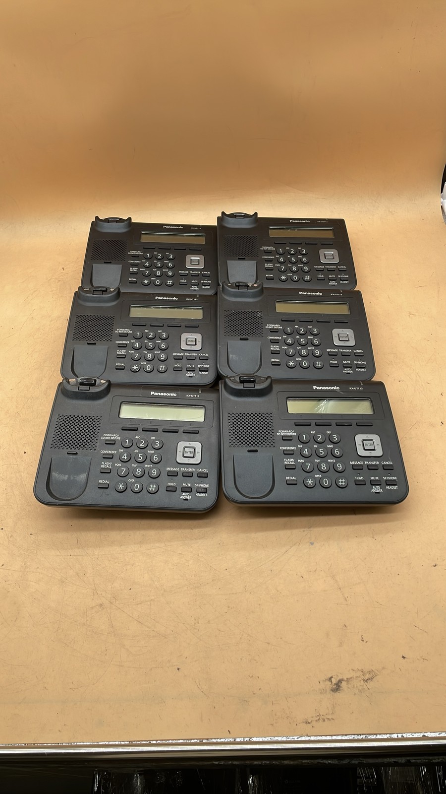 Panasonic KX-UT113-B SIP Desktop IP VoIP Business Telephone Base Unit Lot of 6