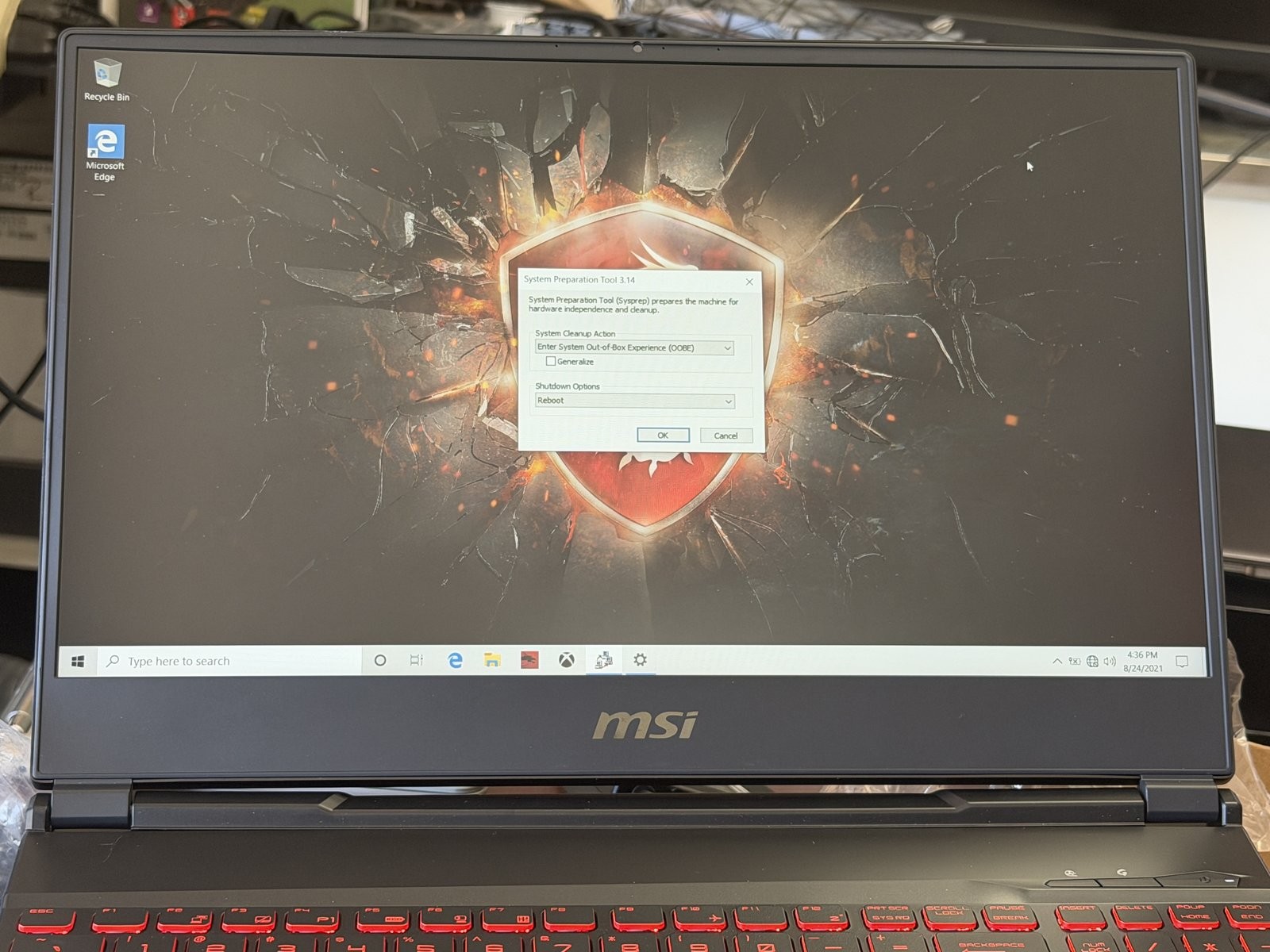 MSI GL65 Leopard 15.6"  i7-10750H GTX 1650 Ti 8 GB RAM 512 SSD