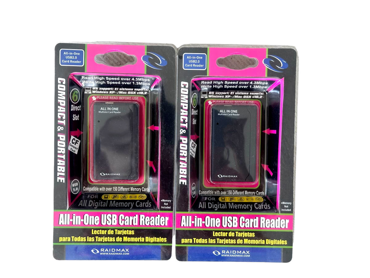 USB 2.0 Card Reader 6 Slot *LOT OF 2*