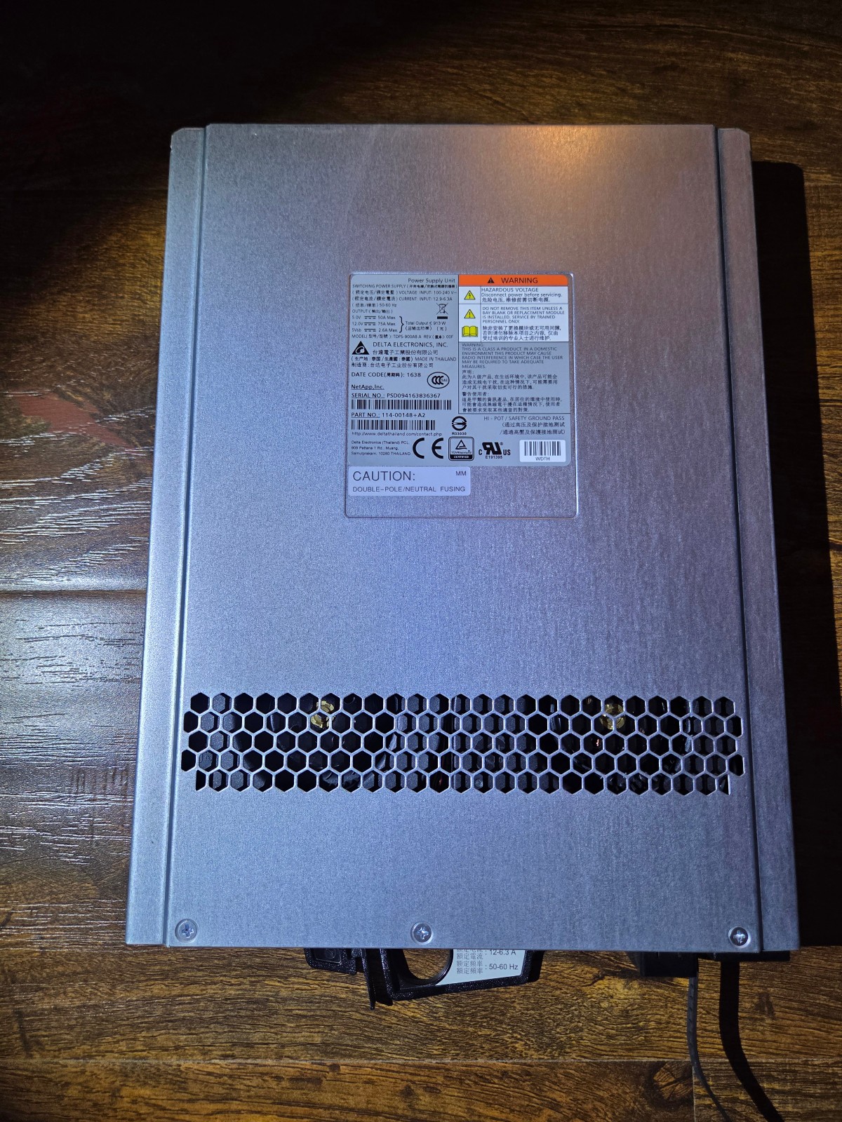 NetApp TDPS-900AB 913W Power Supply For DS212C/DS224C P/N: 114-00148+A2 Tested