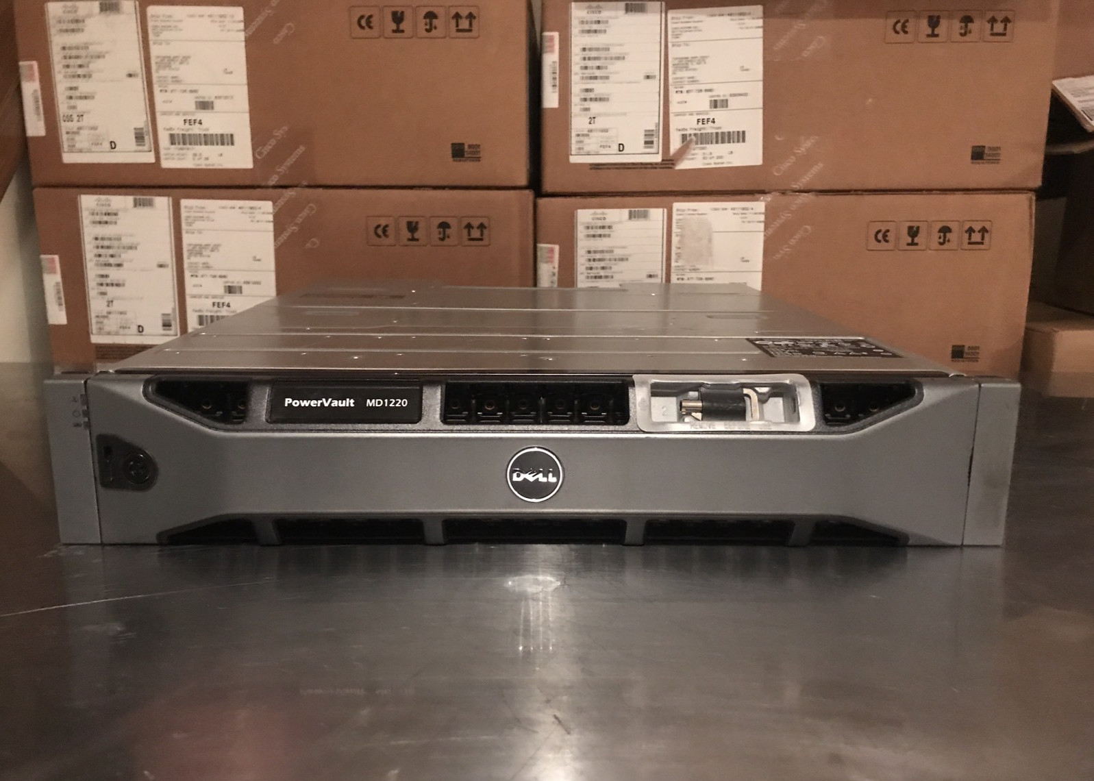 Dell PowerVault MD1220 Storage 2x PSU 23x 500GB SAS 7.2K 2x EMM 11.5TB Bezel 2U