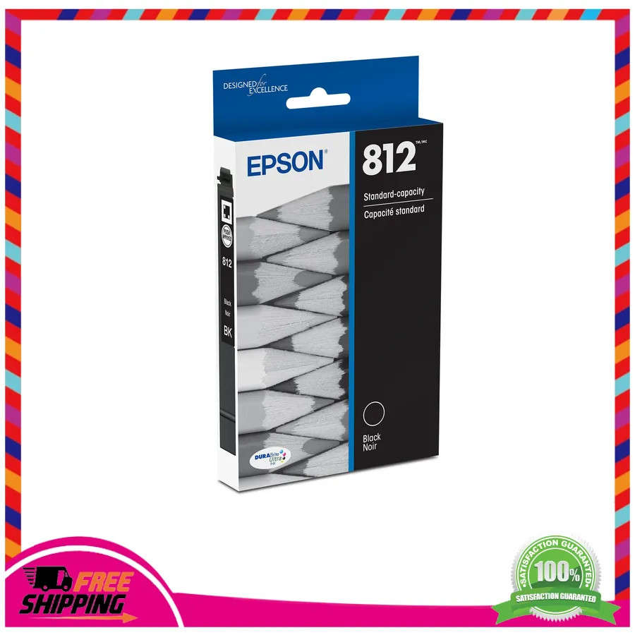 Epson 812 DURABrite Ultra Black Ink Cartridge T812120-S for WorkForce Pro Pri...
