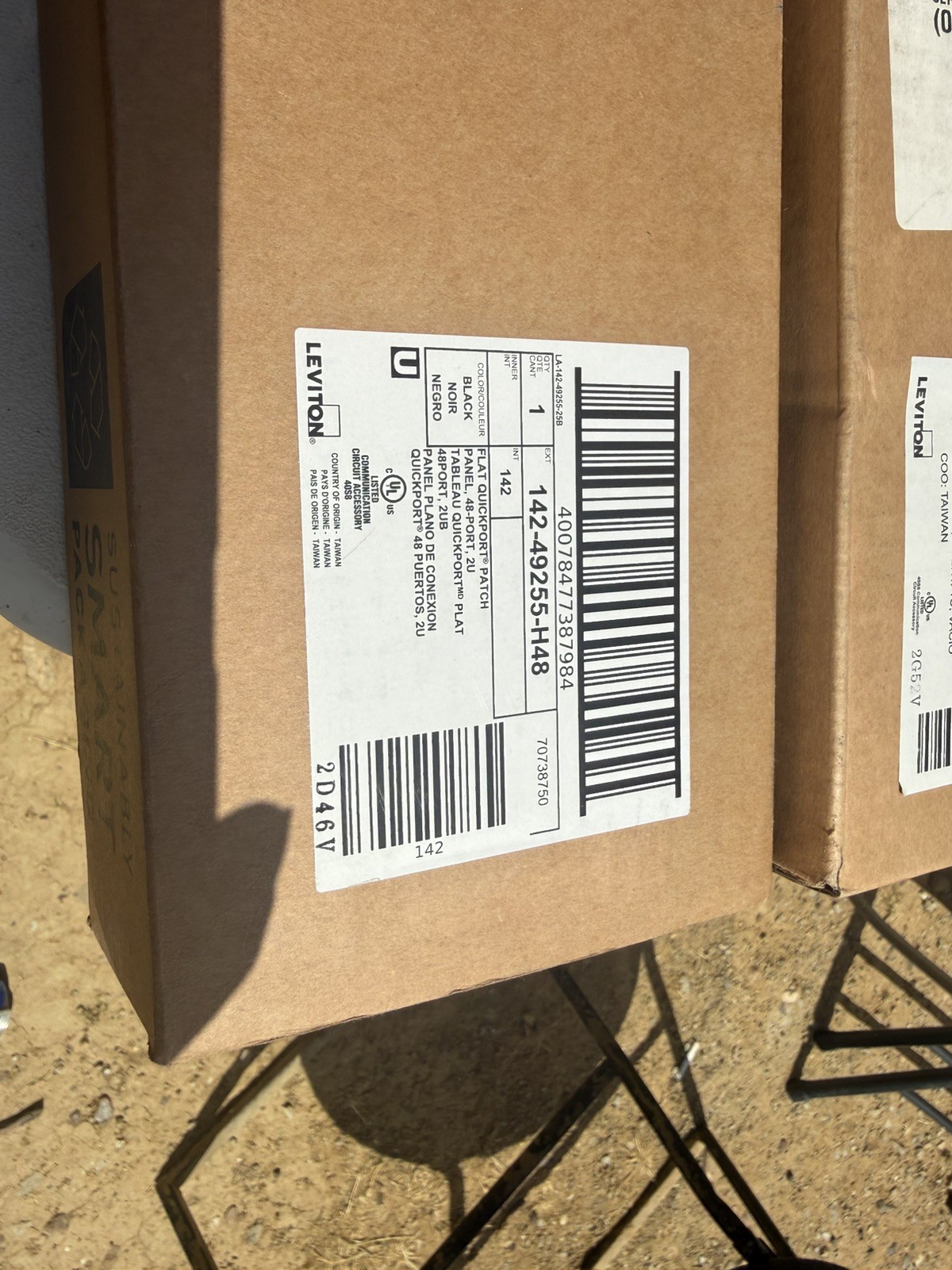 49255-H48 Leviton 48-Port QuickPort Patch Panel 2RU - NEW IN BOX