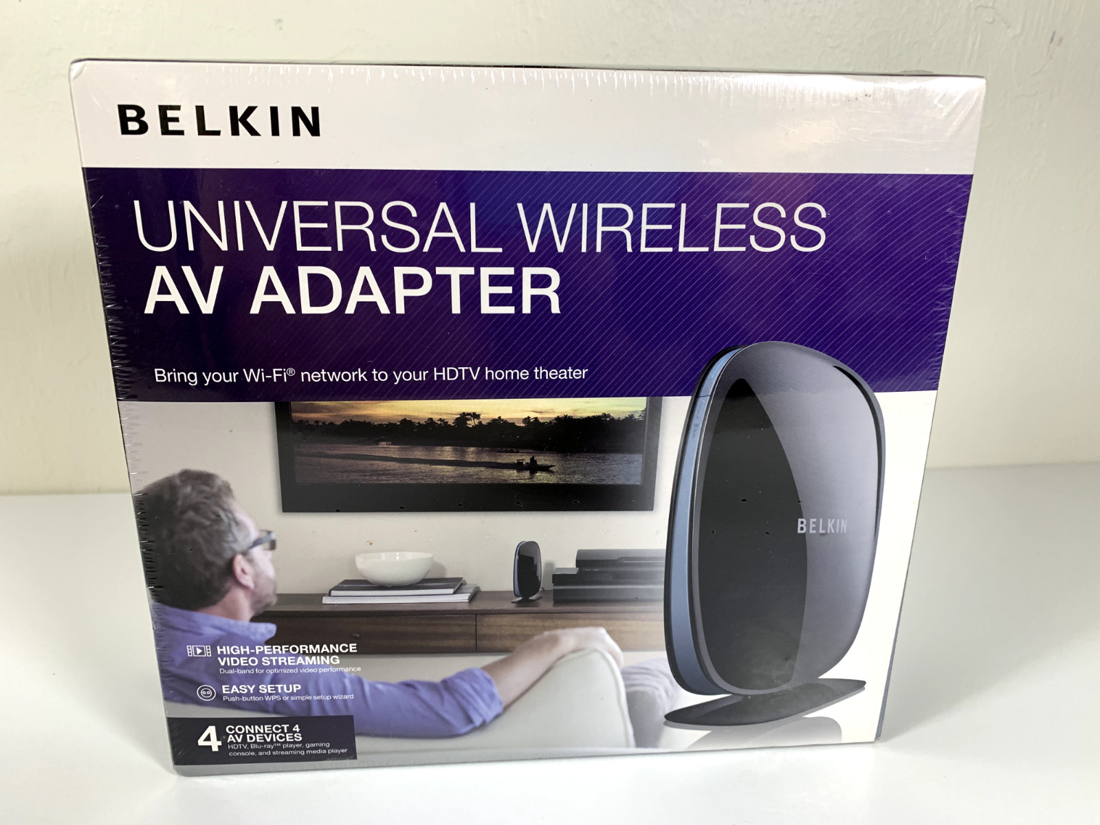 New Belkin Universal Wireless AV Adapter Sealed Box