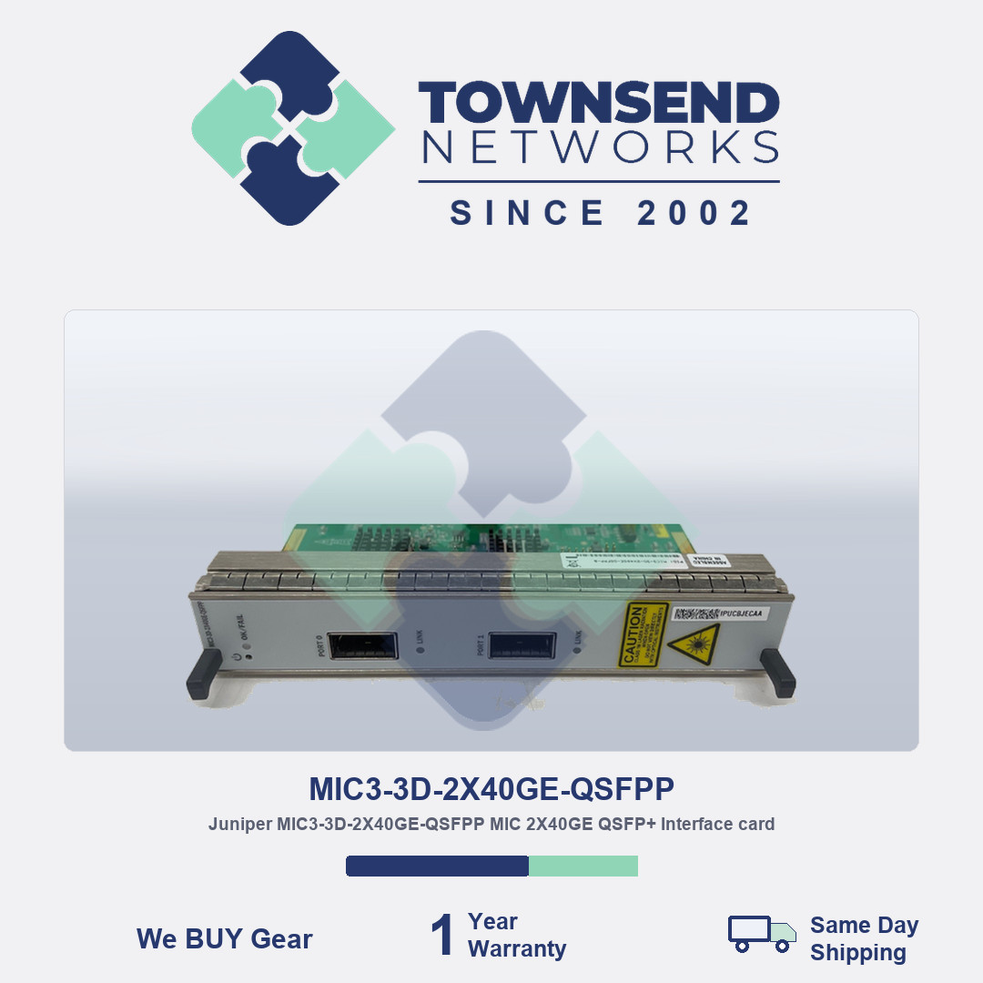 Juniper MIC3-3D-2X40GE-QSFPP 2-Port 40GbE MIC QSFP+ — Tested & Guaranteed