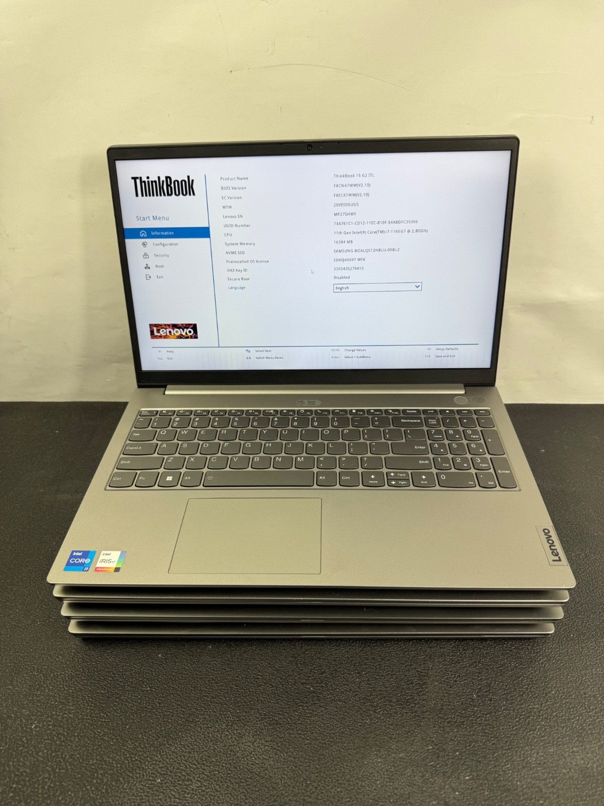 LOT OF 4 Lenovo ThinkBook 15 G2 i7-1165G7 16GB DDR4 512GB NVMe Touch No OS  READ
