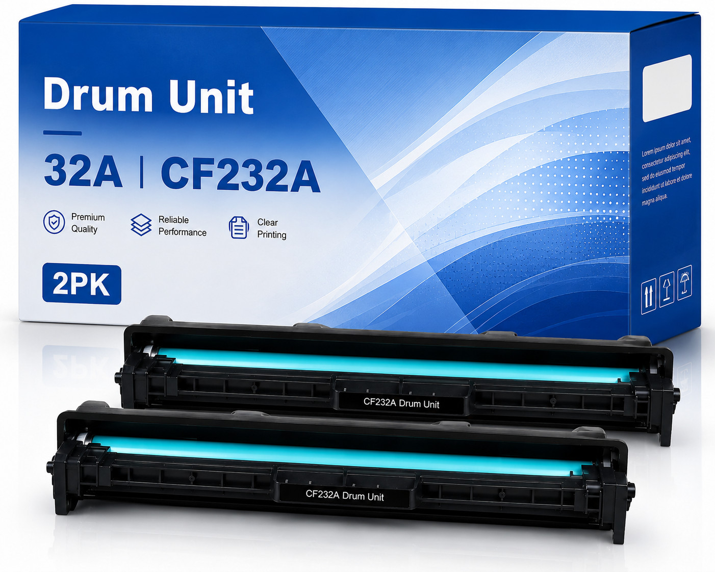 32A-CF232A Drum Black 2PK Drum Unit Compatible for M118dw M227 M227sdn M206