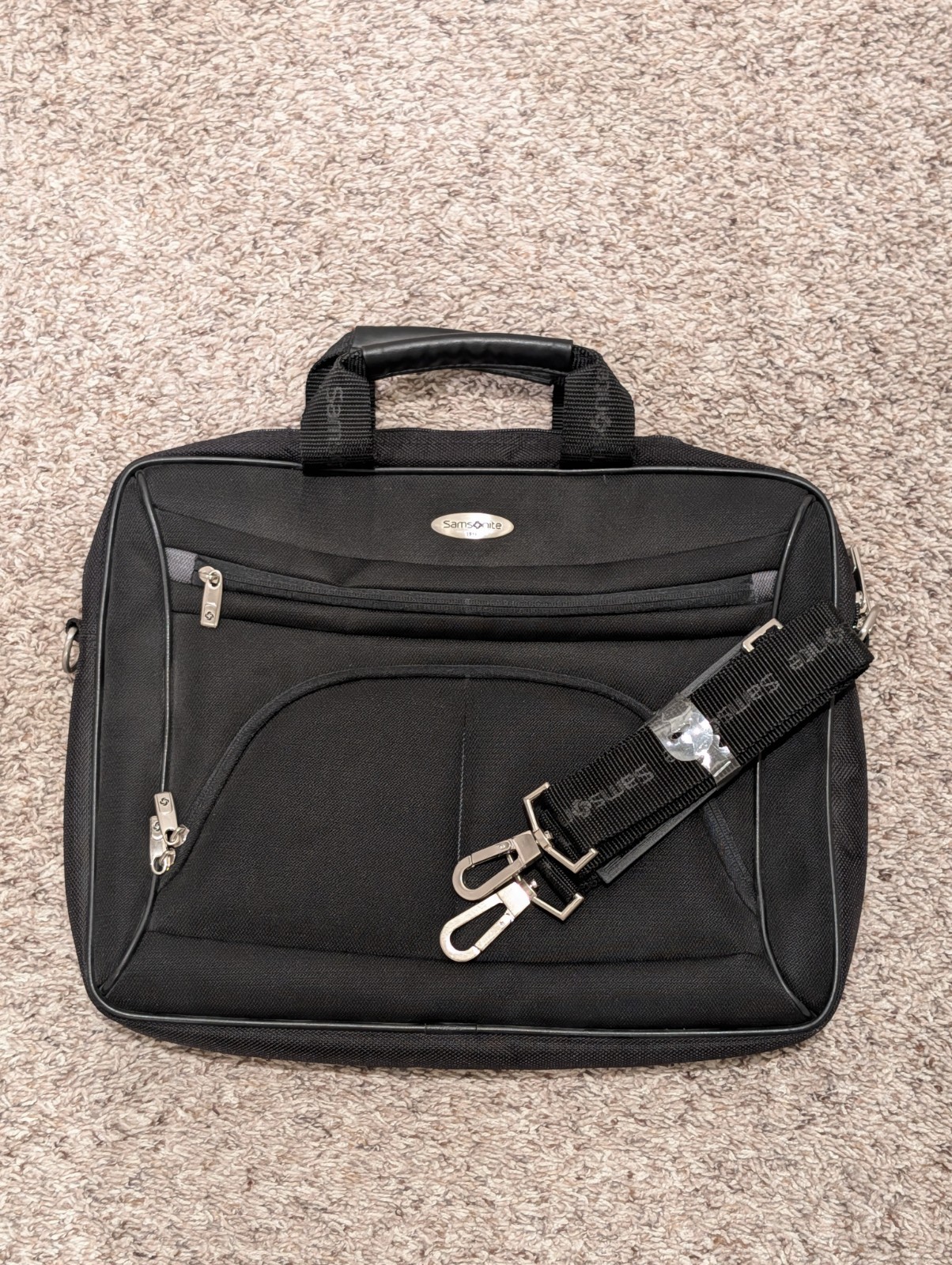 Samsonite Laptop Bag Black Briefcase Case 15” Travel Work Excellent Condition 