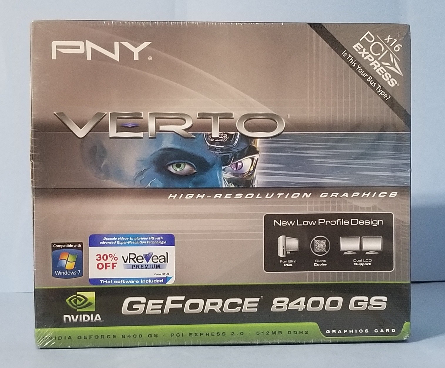 PNY Verto GeForce 8400GS 512MB DDR2 PCI-E Video Card VCG84DM959XPB New Sealed