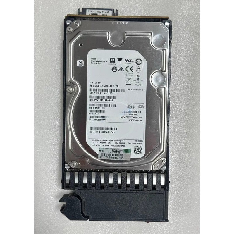 New HPE 8TB M0S90A 813866-001 12Gb/s SAS 7.2K RPM 3.5" 512E MSA HDD HARD DRIVE
