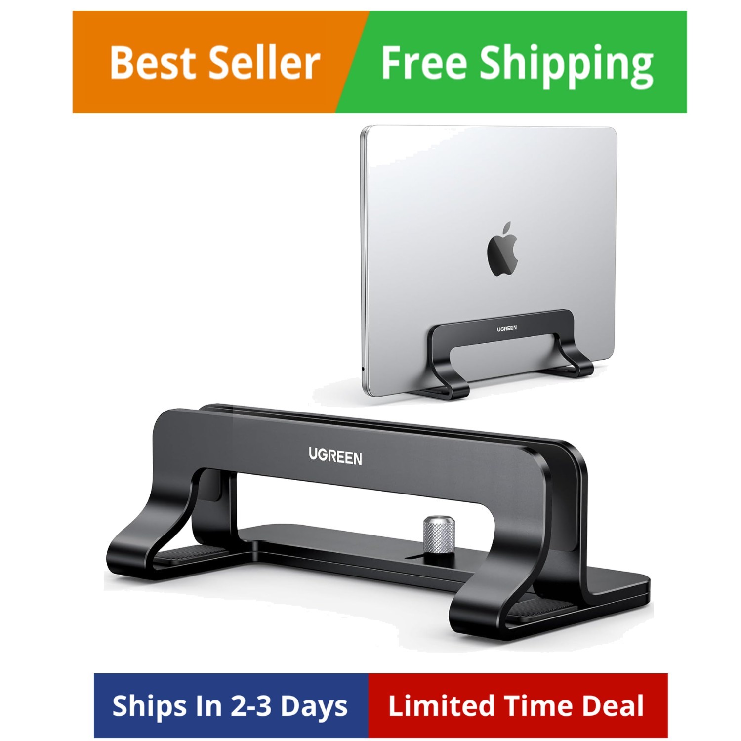 Vertical Laptop Stand Holder for Desk Compatible with MacBook Pro, MacBook Ai...