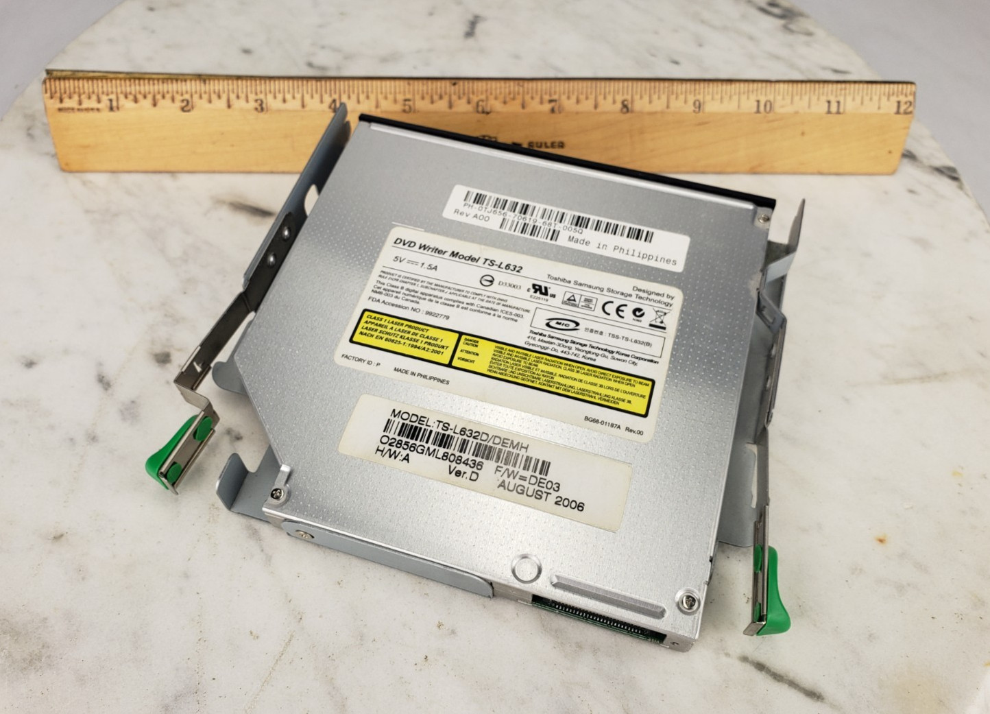 Toshiba Samsung DVD Writer Multi Burner Drive Model TS-L632 Used Untested 2006