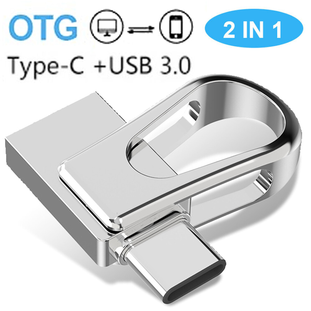 32/64/128GB 2-in-1 USB 3.0 Dual OTG USB C Memory Stick Type C Thumb Drive