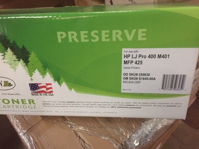 IPW Preserve 845-80A-ODP (HP 80A / CF280A) Remanufactured Black Toner Cartridge 