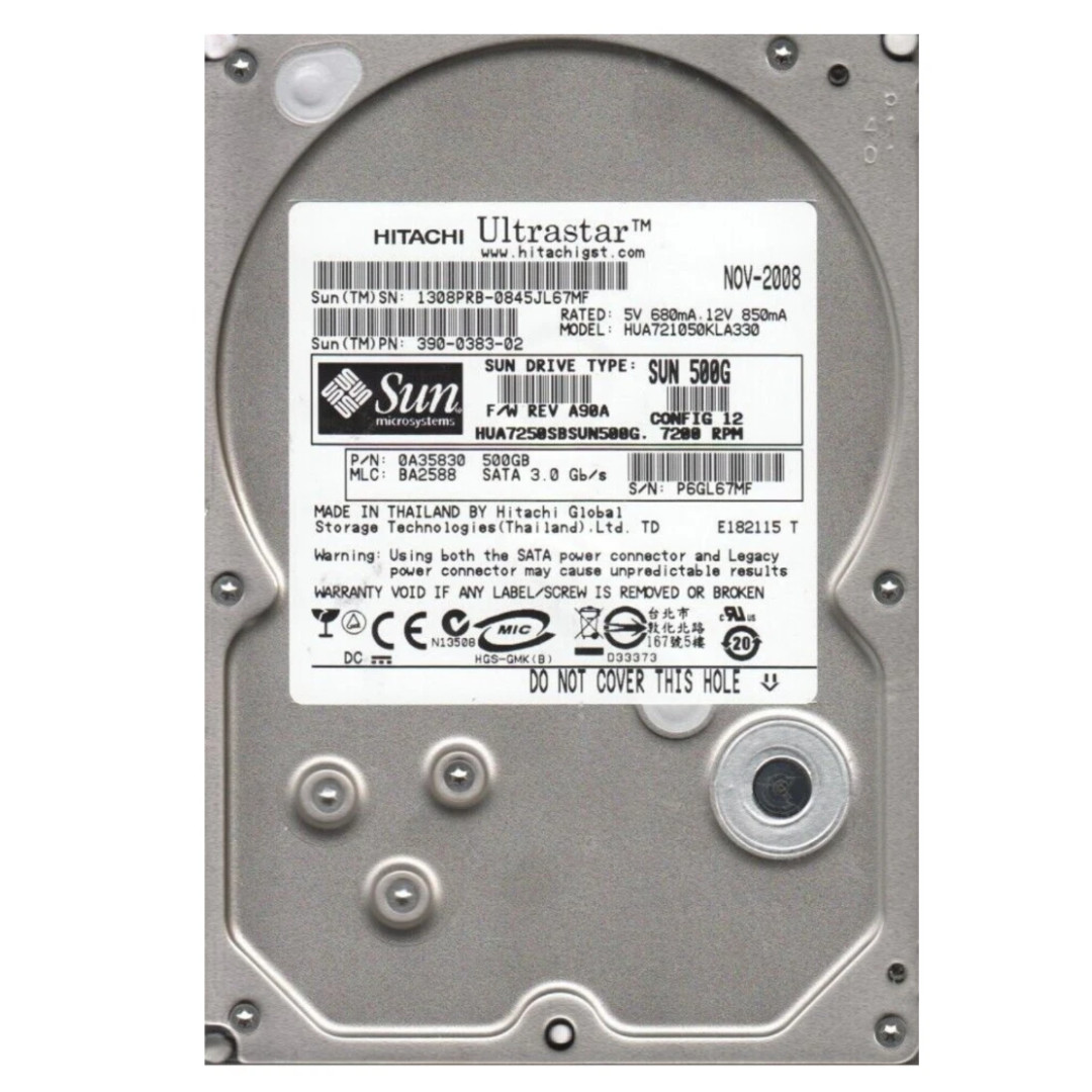 Hitachi Ultrastar 0A35830 HUA721050KLA330 Sun 390-0383 HUA7250SBSUN500G
