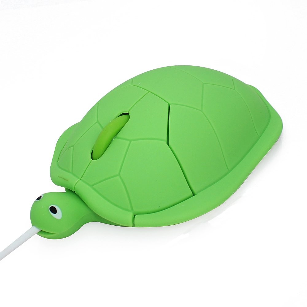 elec Space Cute Animal Turtle Shape USB Wired Corded Mouse Optical Mice for Note