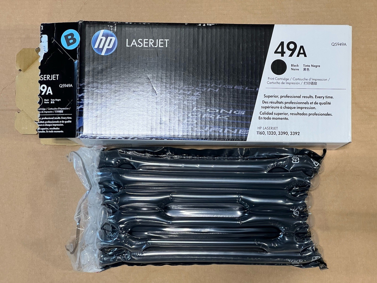 Genuine HP 49A (Q5949A) Black LaserJet Toner Cartridge, OEM-Open/Worn Box