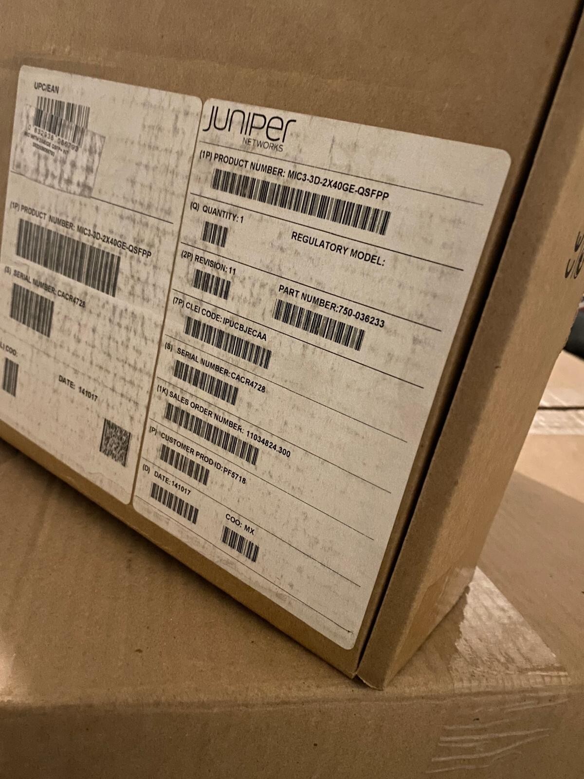 Juniper MIC3-3D-2X40GE-QSFPP
