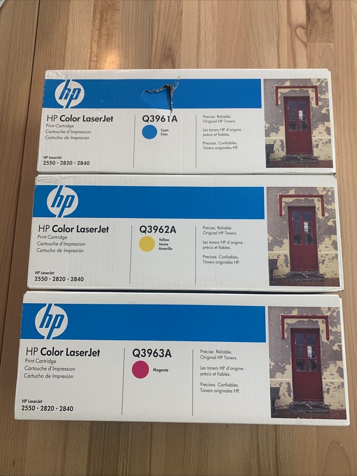 HP 122A Q3961A, Q3962A Q3963A Toner Cartridge Color LaserJet 2550l Sealed