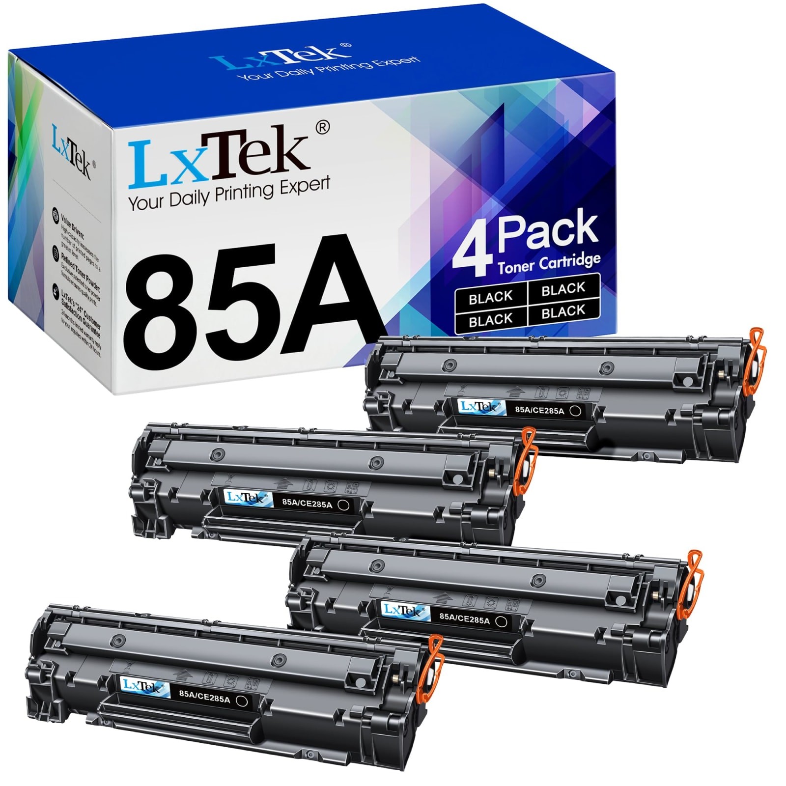 4 Pack Black Toner Cartridges for HP 85A CE285A LaserJet Pro P1102w M1212nf