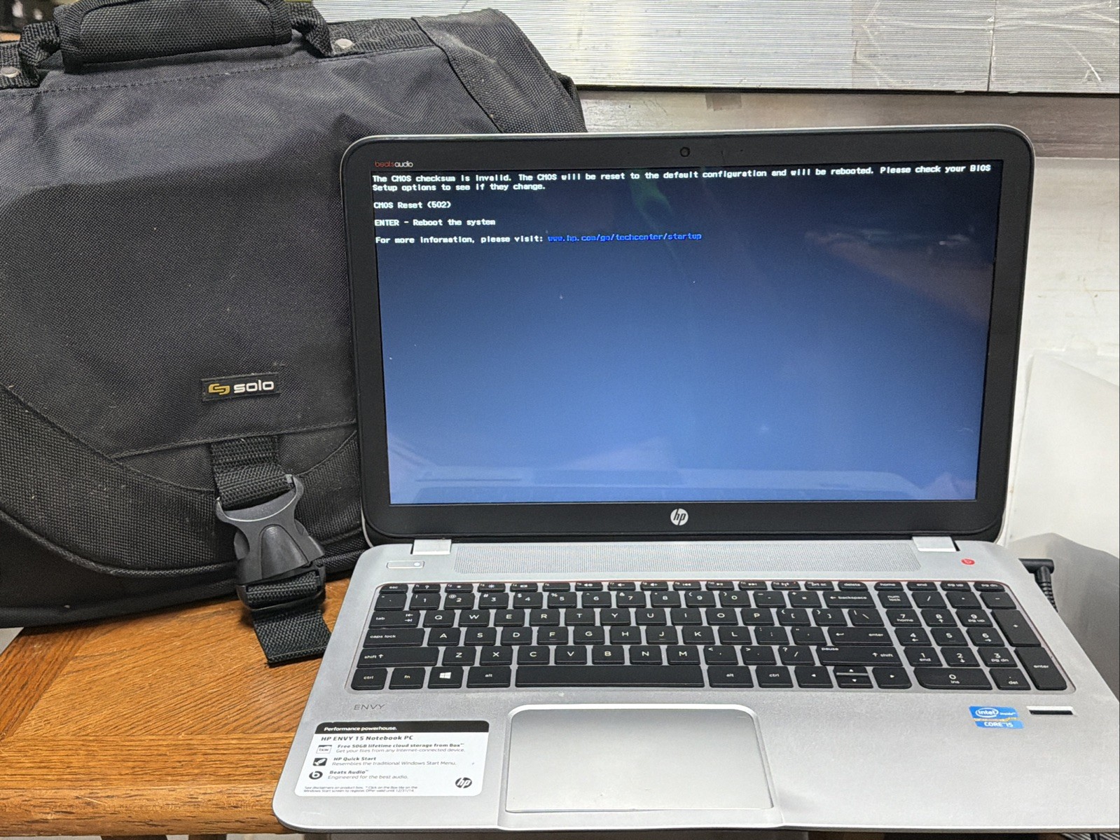 HP ENVY 15 Notebook PC Beats Audio Laptop In Case - Tested - NO BATTERY