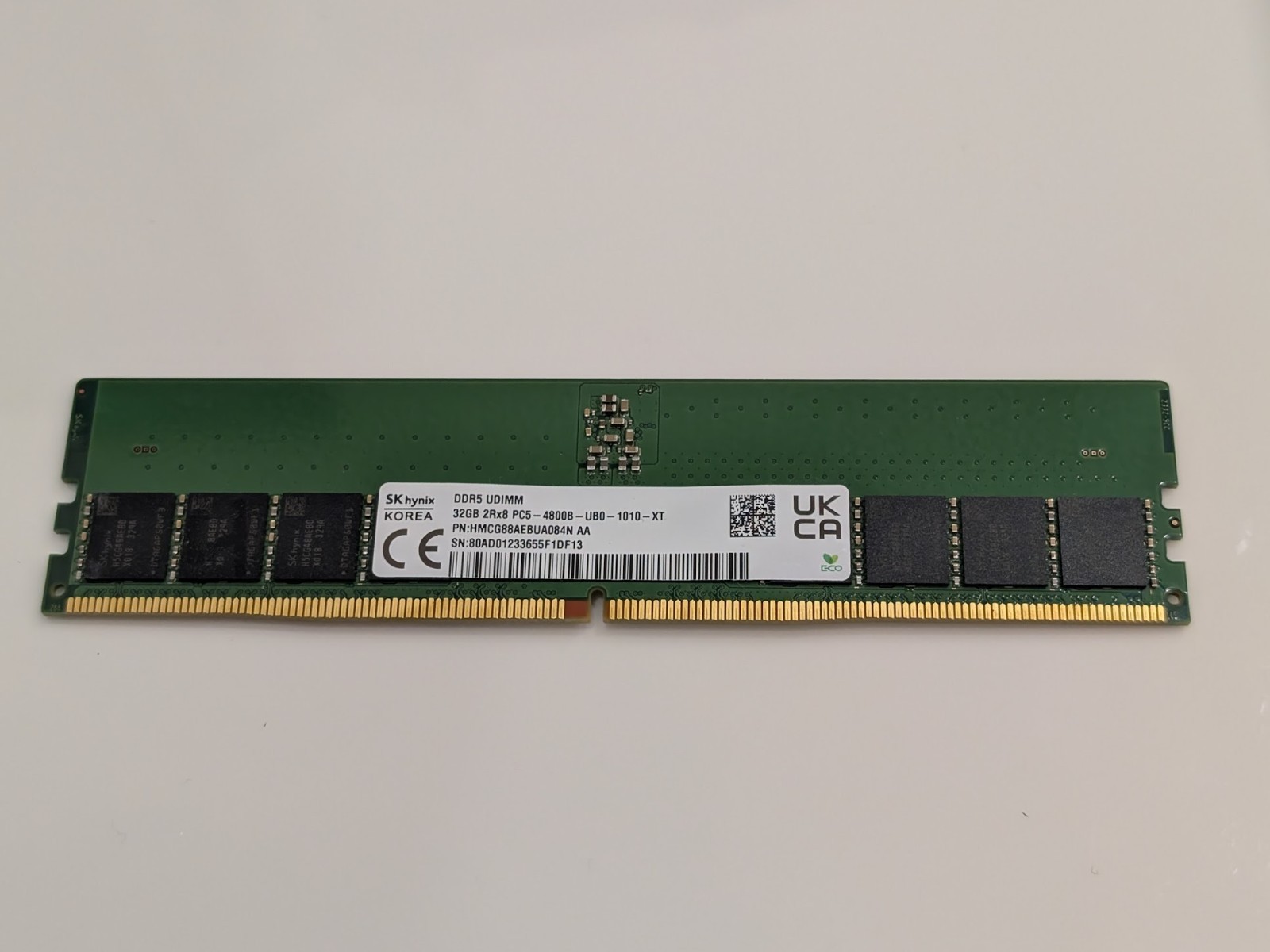 SK Hynix Desktop 32GB 1x32GB DDR5 4800 CL40 JEDEC Unbuffered RAM