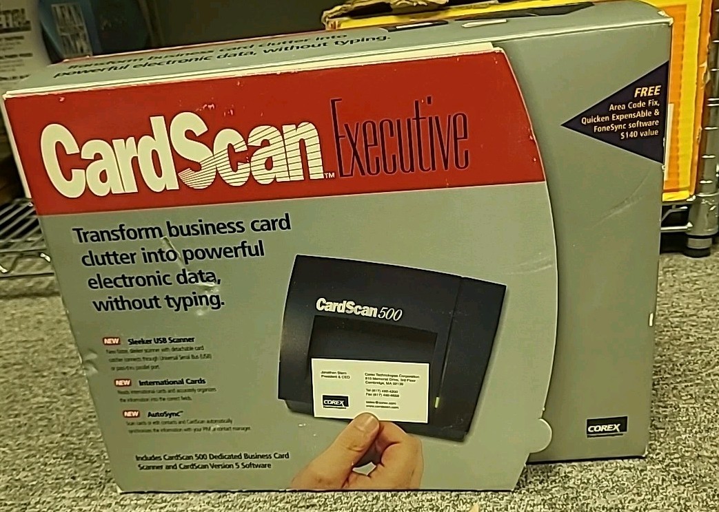 Corex Technologies CardScan 500 Executive Business Card Scanner 7.5 VDC, Black