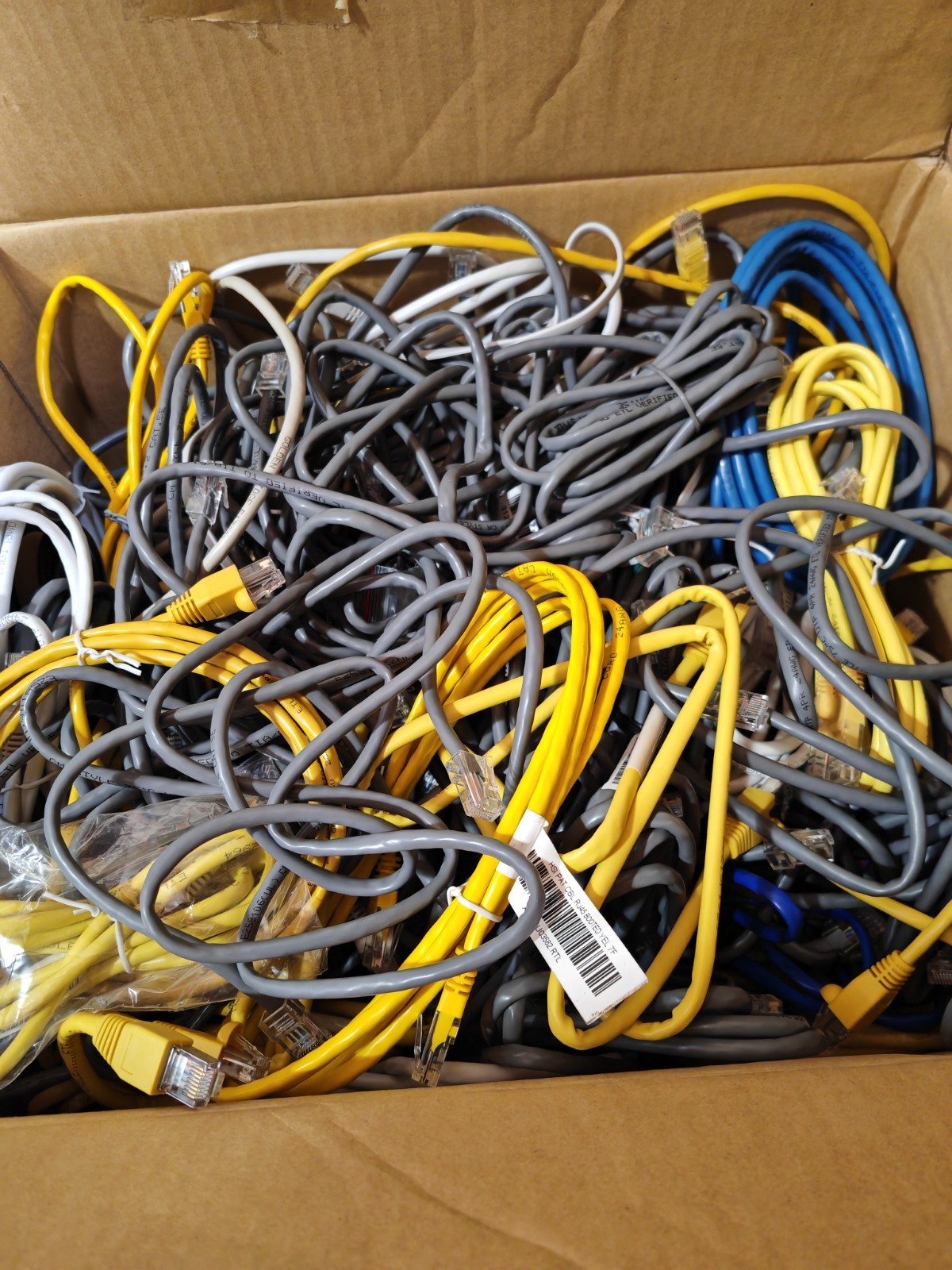 Lot 100x  Cat 5 Ethernet Network Cables, used - very good