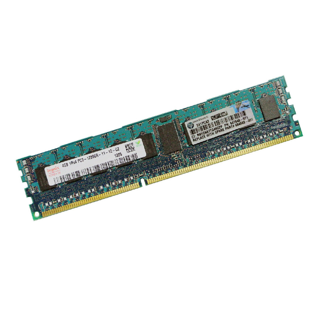 Genuine HP 687459-001 4GB 1600Mhz PC3-12800R DDR3-1600 RDIMM ECC Ram For Server