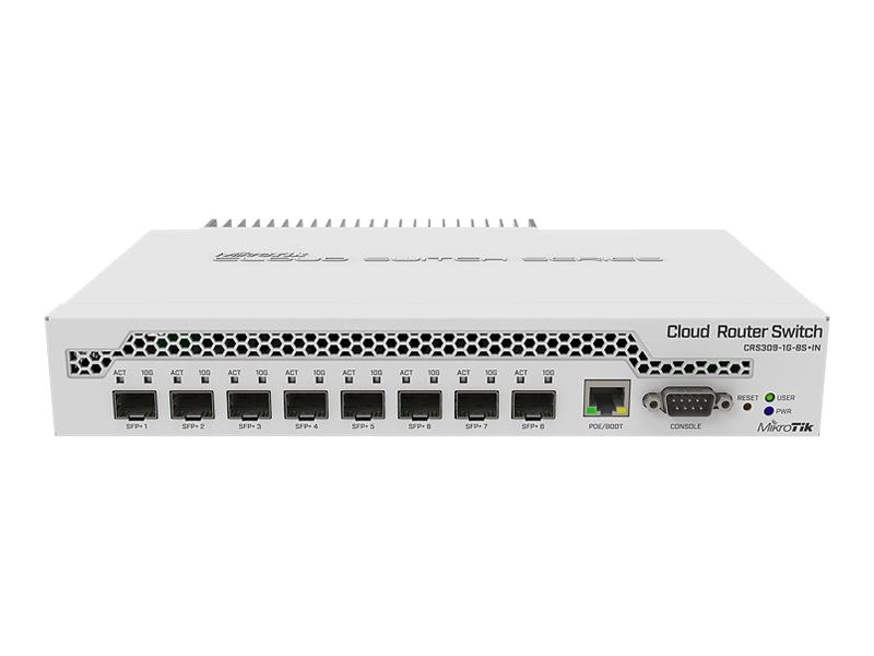 MikroTik Cloud Router Switch CRS309-1G-8S+IN - Managed 8 x SFP++ 1 Router Filo