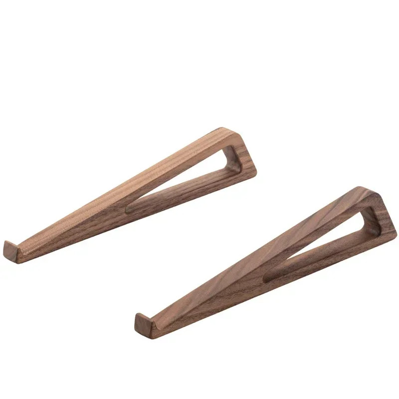Bamboo Vertical Laptop Stand for Desk Premium Wooden Holder for MacBook Dell HP