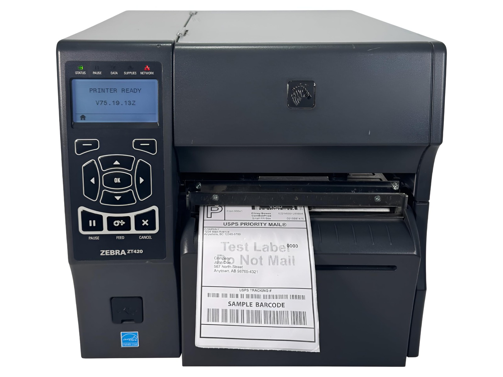 Zebra ZT420 Industrial 6" Wide Thermal Label Printer 300 dpi,ZT42063-T210000Z...