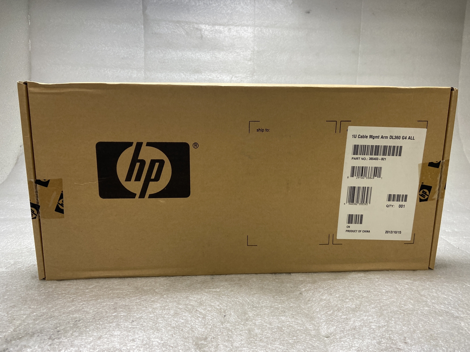 NEW HP 365403-B21 1U Cable Management Arm Kit DL360 G4 ALL