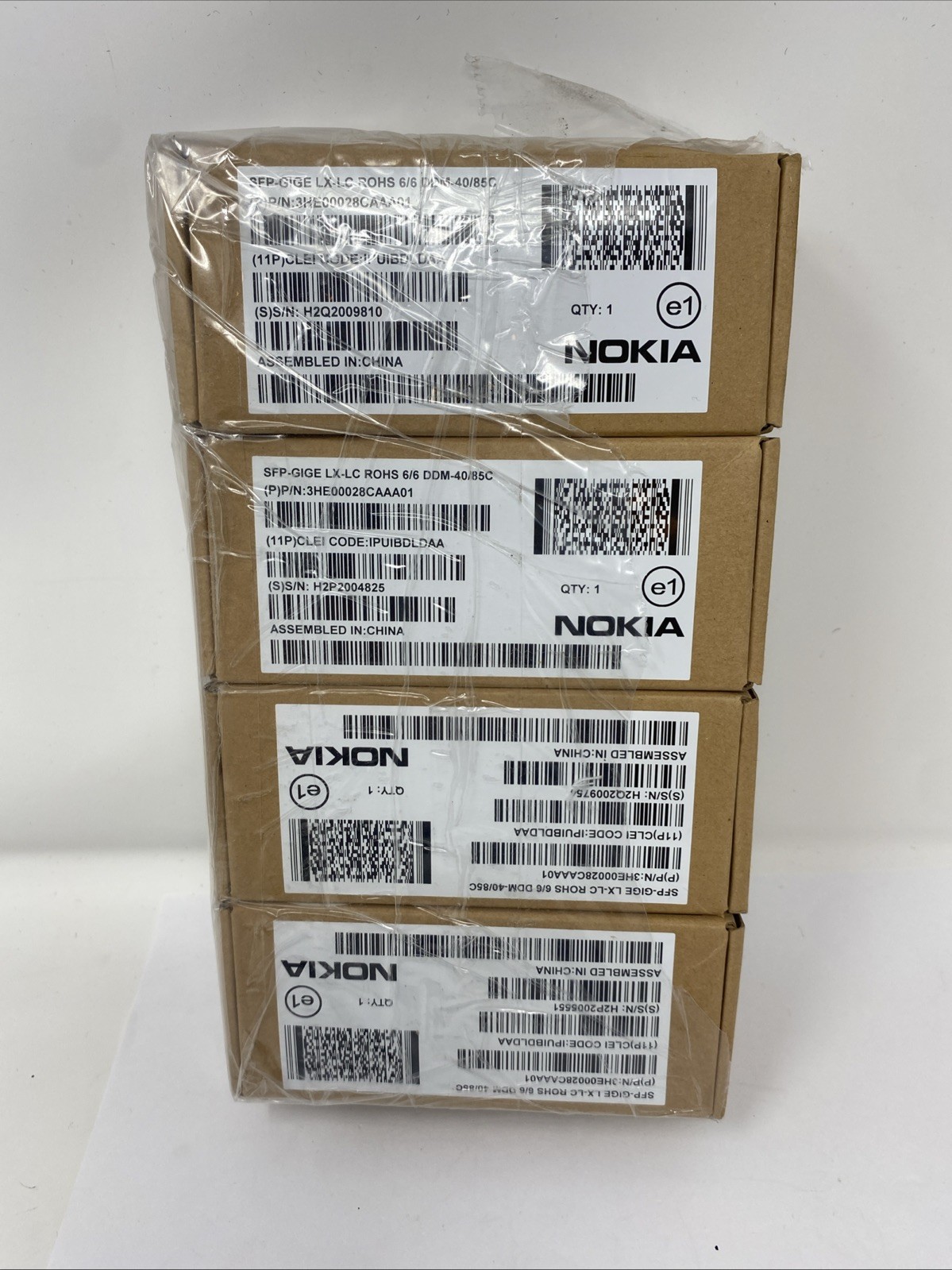 LOT OF 8 NOKIA 3HE00028CAAA01 SFP-GIGE LX-LC ROHS 6/6 DDM-40/85C Transceiver